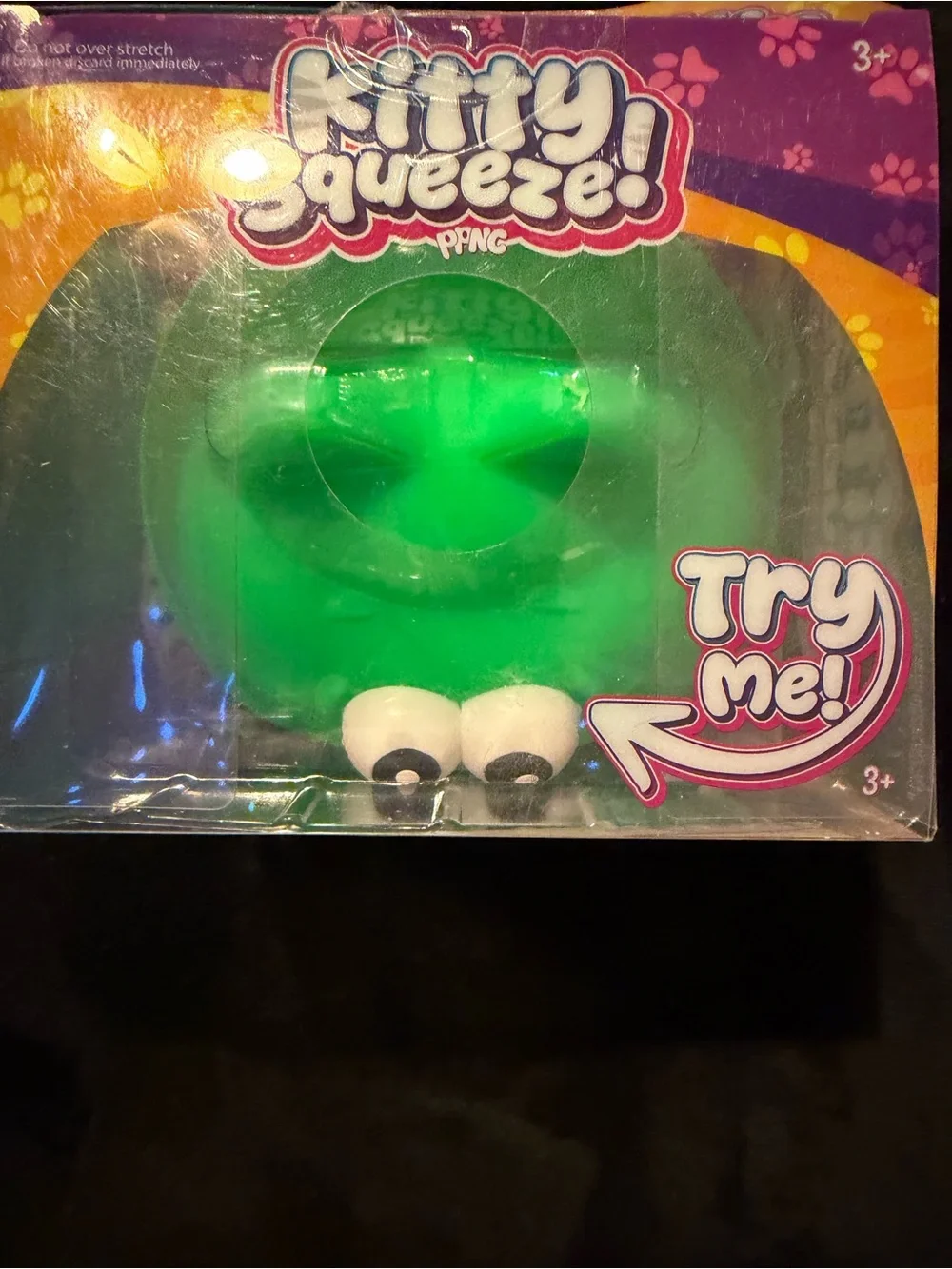 Squeeze Bright Green Kitty Squeeze Plush